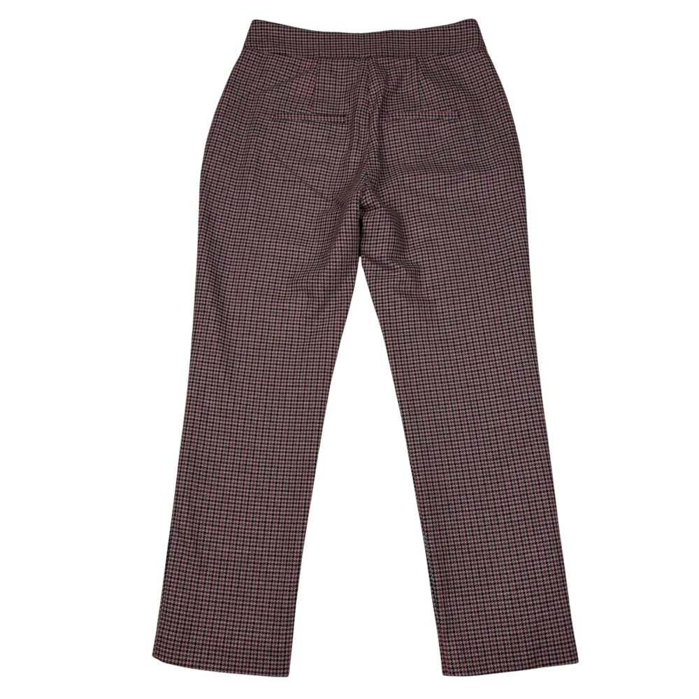 Veronica Beard Pants Women Size 2 Houndstooth Plaid Trousers Cropped Made in USA - Picture 2 of 10